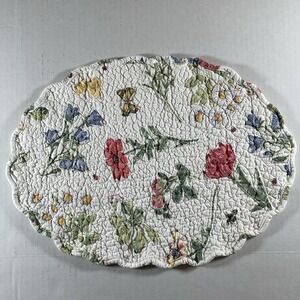 Set of 3 Park Designs Wildflower Scalloped‎ Oval Placemats